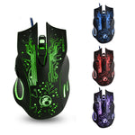 IMICE X9 Kablet Optisk Gaming Mus 4 Justerbare DPI Mus 6 Programmerbare Knapper Gaming Mus