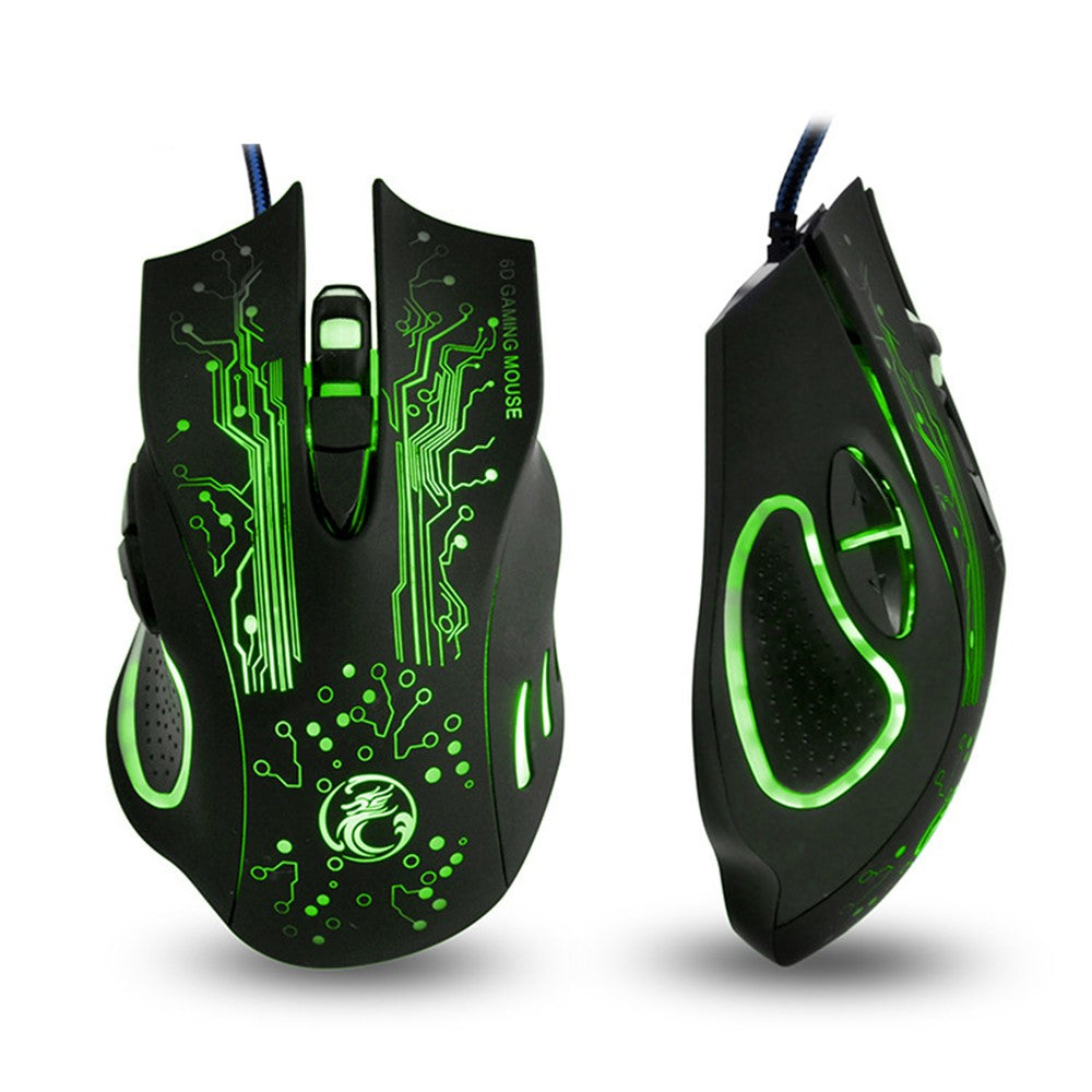 IMICE X9 Kablet Optisk Gaming Mus 4 Justerbare DPI Mus 6 Programmerbare Knapper Gaming Mus