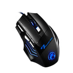 IMICE X7 Gaming Mus USB Kablet Mus 7 Knapper Optisk USB Kablet Mus RGB Baggrundsbelysning