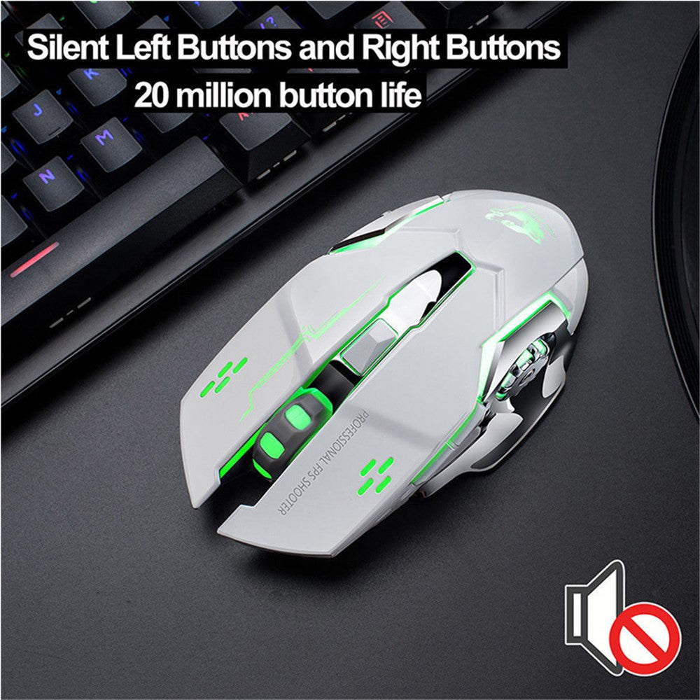 FREE WOLF X8 2.4G Wireless Charging Game Mouse Silent Illuminated Mechanical Mouse