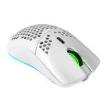 HXSJ T66 trådløs RGB-lanterne-mus med hult design og 4-trins justerbar DPI