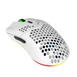HXSJ T66 trådløs RGB-lanterne-mus med hult design og 4-trins justerbar DPI