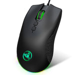 HXSJ A883 USB Wired Gaming Mouse RGB Gamer Mouse with 4 Adjustable DPI