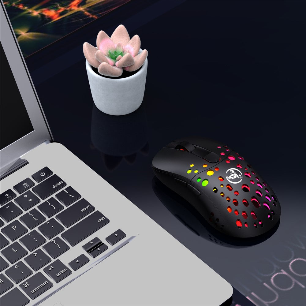 HXSJ T100 RGB Macro Programmable Dual Mode Wireless/Wired Gaming Mouse 10000 DPI Rechargeable Mice