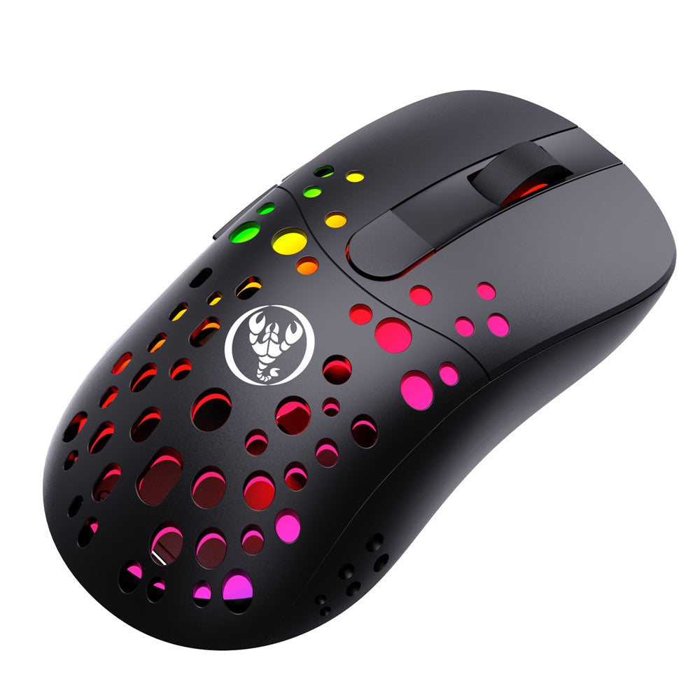 HXSJ T100 RGB Macro Programmable Dual Mode Wireless/Wired Gaming Mouse 10000 DPI Rechargeable Mice