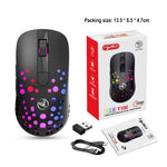 HXSJ T100 RGB Macro Programmable Dual Mode Wireless/Wired Gaming Mouse 10000 DPI Rechargeable Mice