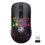 HXSJ T100 RGB Macro Programmable Dual Mode Wireless/Wired Gaming Mouse 10000 DPI Rechargeable Mice