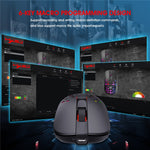 HXSJ T100 RGB Macro Programmable Dual Mode Wireless/Wired Gaming Mouse 10000 DPI Rechargeable Mice