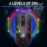 HXSJ T100 RGB Macro Programmable Dual Mode Wireless/Wired Gaming Mouse 10000 DPI Rechargeable Mice