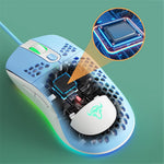 IBLANCOD GM01 Letvægts Honeycomb Gaming Mus 6D Programmerbar Mus med RGB-Baggrundsbelysning