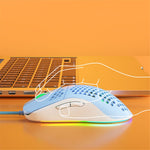 IBLANCOD GM01 Letvægts Honeycomb Gaming Mus 6D Programmerbar Mus med RGB-Baggrundsbelysning