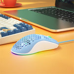 IBLANCOD GM01 Letvægts Honeycomb Gaming Mus 6D Programmerbar Mus med RGB-Baggrundsbelysning