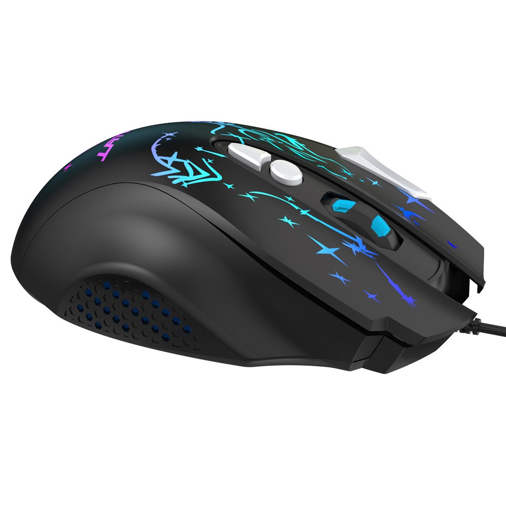 YWYT G855 Wired RGB Gaming Mouse 8-Button 6400 DPI Office Home Mice with Side Buttons