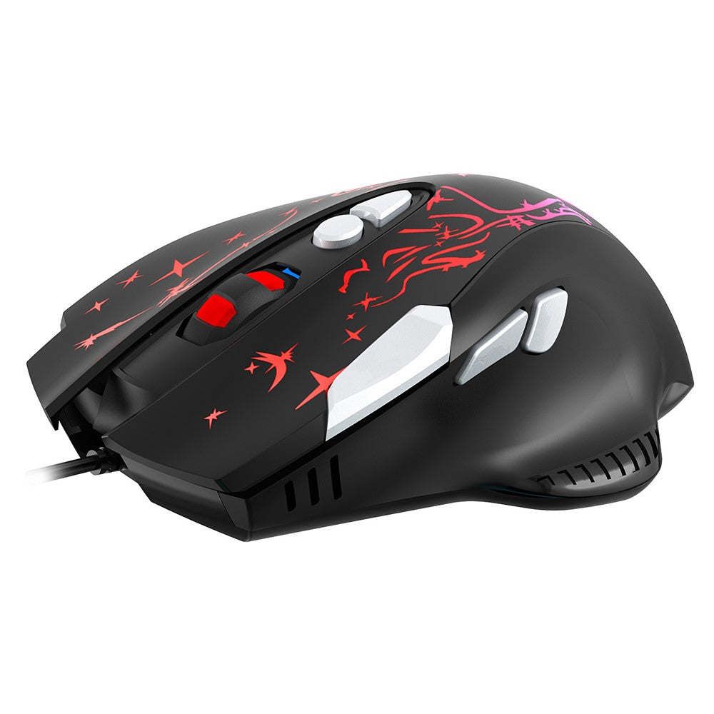 YWYT G855 Wired RGB Gaming Mouse 8-Button 6400 DPI Office Home Mice with Side Buttons