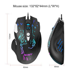 YWYT G855 Wired RGB Gaming Mouse 8-Button 6400 DPI Office Home Mice with Side Buttons