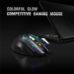 YWYT G855 Wired RGB Gaming Mouse 8-Button 6400 DPI Office Home Mice with Side Buttons