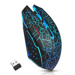 W210 2.4GHz Wireless Bluetooth-Compatible Silent Mouse RGB Light 6-Button Computer Mice with 1600 DPI for PC Laptop