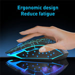 W210 2.4GHz Wireless Bluetooth-Compatible Silent Mouse RGB Light 6-Button Computer Mice with 1600 DPI for PC Laptop