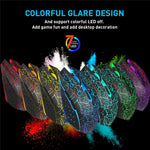 W210 2.4GHz Wireless Bluetooth-Compatible Silent Mouse RGB Light 6-Button Computer Mice with 1600 DPI for PC Laptop