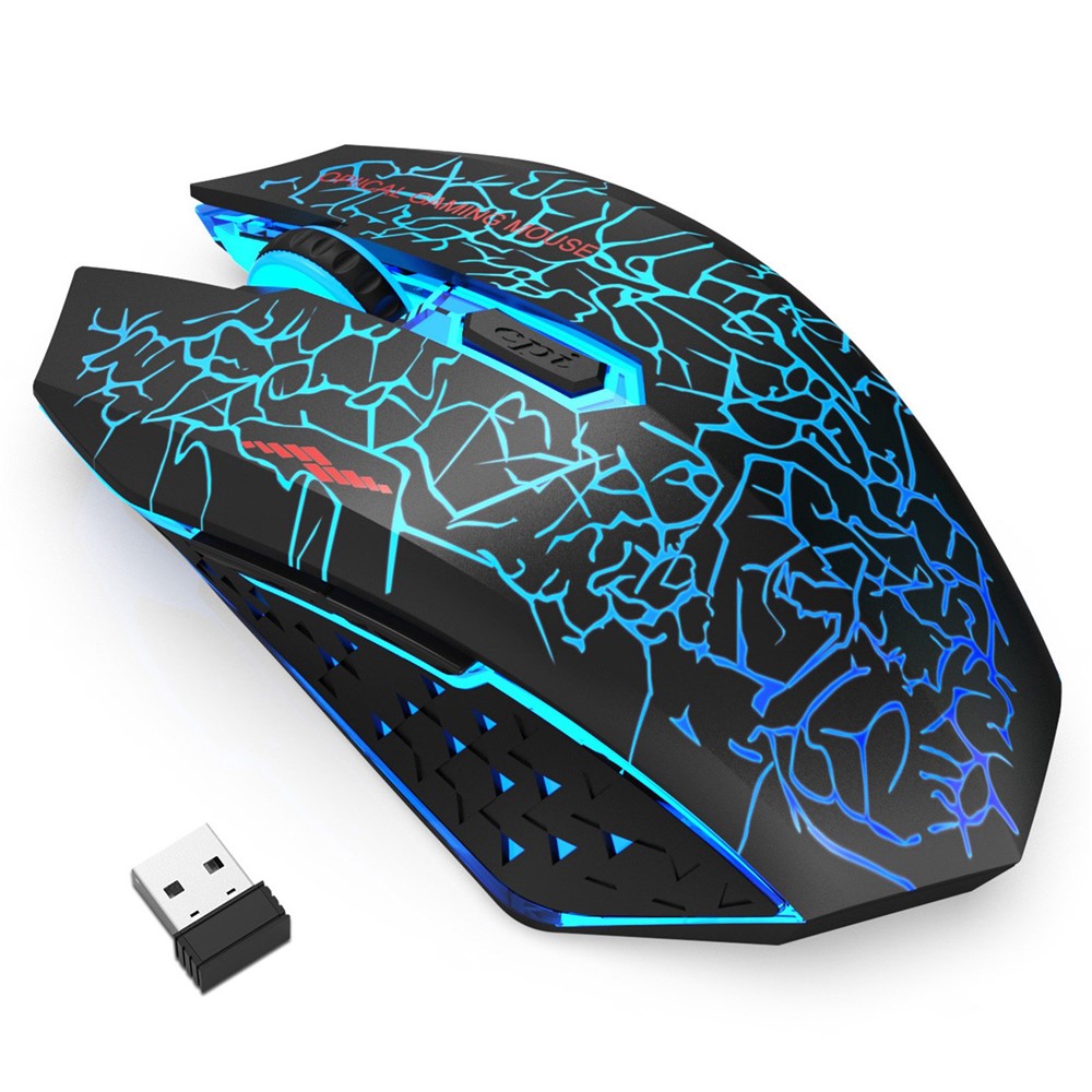 W210 2.4GHz Wireless Bluetooth-Compatible Silent Mouse RGB Light 6-Button Computer Mice with 1600 DPI for PC Laptop