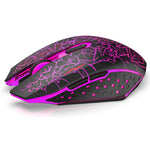 W210 2.4GHz Wireless Bluetooth-Compatible Silent Mouse RGB Light 6-Button Computer Mice with 1600 DPI for PC Laptop