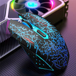 W210 2.4GHz Wireless Bluetooth-Compatible Silent Mouse RGB Light 6-Button Computer Mice with 1600 DPI for PC Laptop