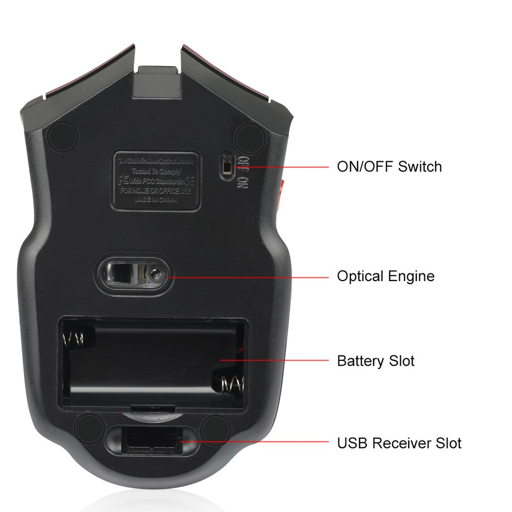 11 RGB Mouse 2.4G Wireless Connection 800 / 1200 / 1600DPI Laptop Computer Mouse for MacOS and Windows
