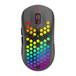 HEITIENIU BL110 2.4G Trådløs Mus 3200DPI Honeycomb Hule Optiske Mus med RGB Lys til PC, Bærbar