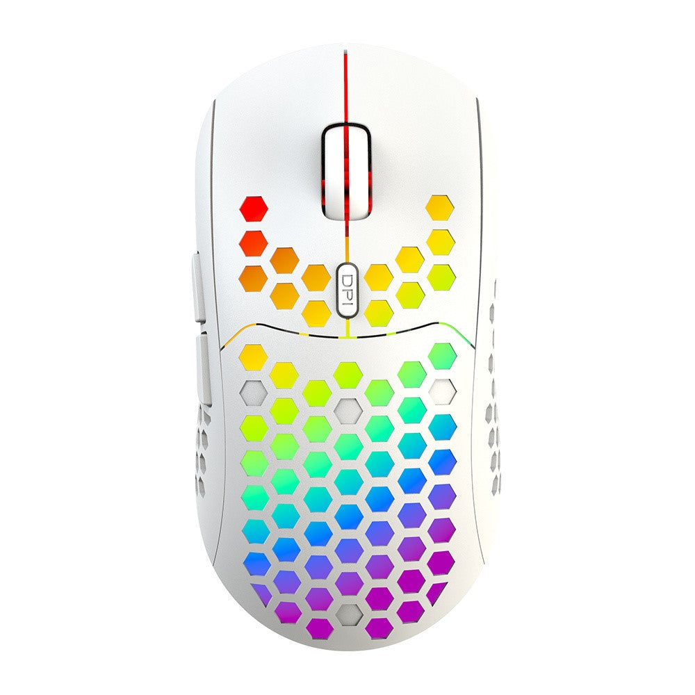 HEITIENIU BL110 2.4G Trådløs Mus 3200DPI Honeycomb Hule Optiske Mus med RGB Lys til PC, Bærbar
