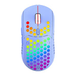HEITIENIU BL110 2.4G Trådløs Mus 3200DPI Honeycomb Hule Optiske Mus med RGB Lys til PC, Bærbar