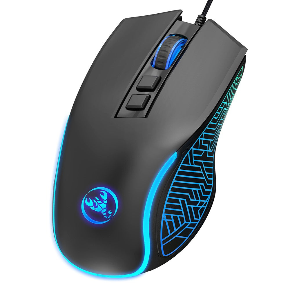 HXSJ X100 USB Wired Gaming Mouse 3600DPI Colorful Light Computer Laptop Mice
