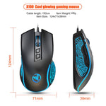 HXSJ X100 USB Wired Gaming Mouse 3600DPI Colorful Light Computer Laptop Mice