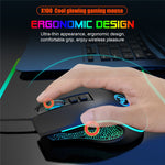 HXSJ X100 USB Wired Gaming Mouse 3600DPI Colorful Light Computer Laptop Mice