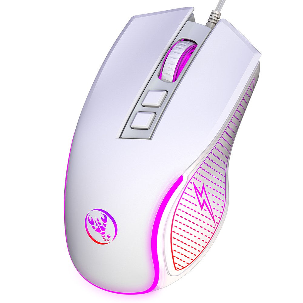 HXSJ X100 USB Wired Gaming Mouse 3600DPI Colorful Light Computer Laptop Mice