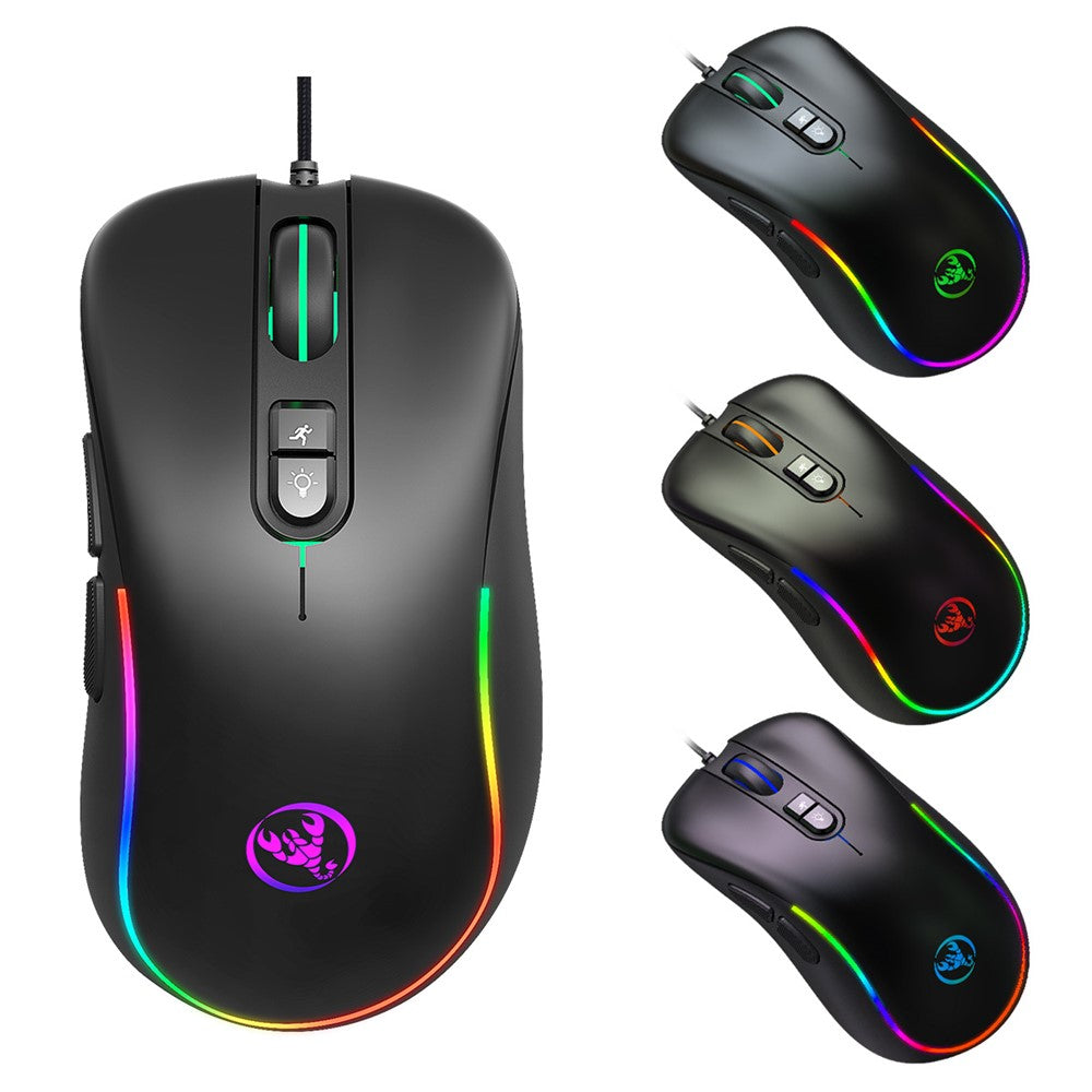 HXSJ J300 RGB Lighting Programmable Gaming Mouse [7 Buttons]