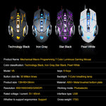 T-WOLF V6 USB Wired Mouse 6 Buttons Luminous Mechanical Computer Mouse
