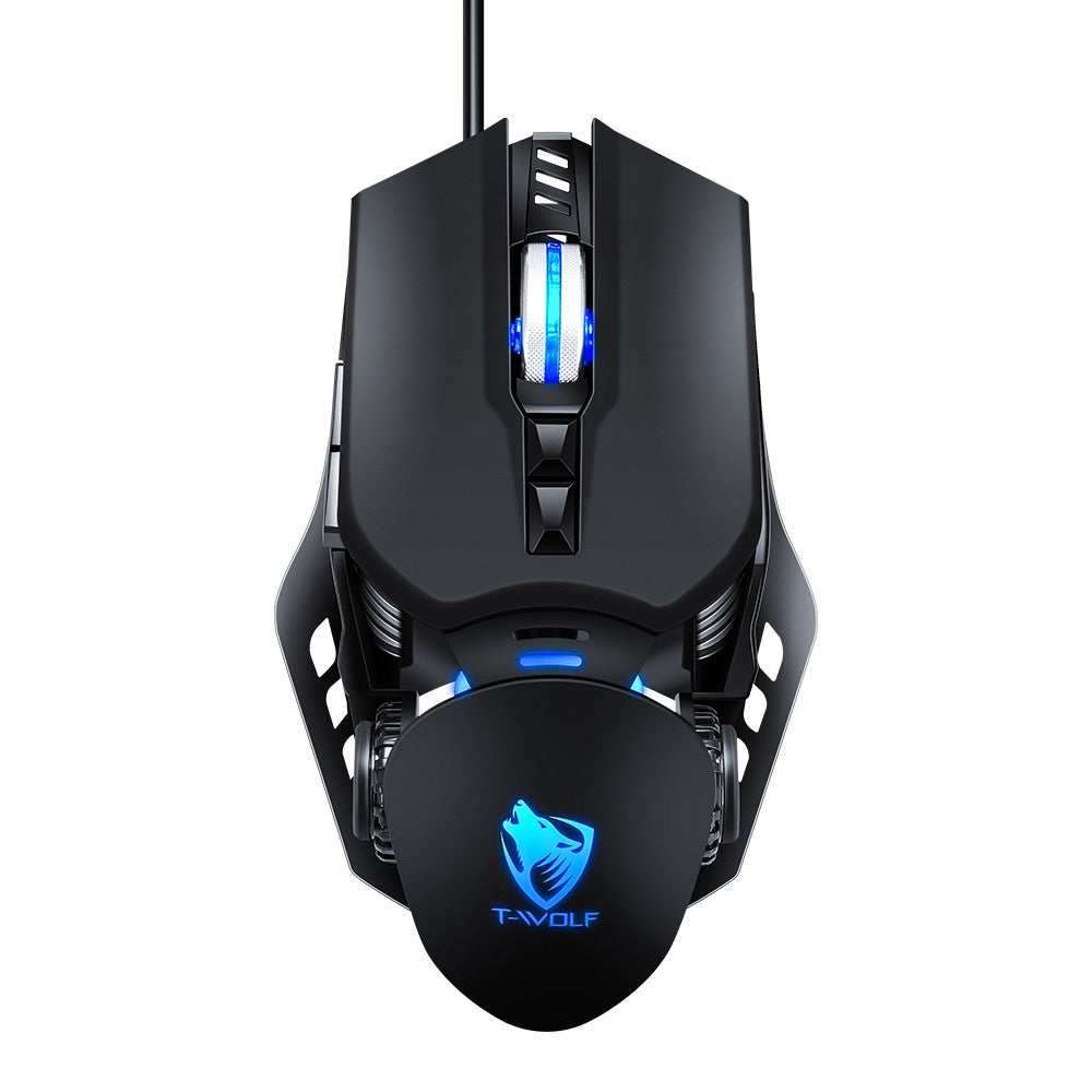 T-WOLF G530 Wired Mouse Colorful Luminous Gaming Mouse USB Port