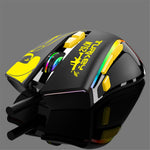 HM 762 USB Port 8 Keys Wired Colorful Luminous Gaming Mouse
