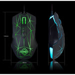 AJAZZ AJ52 Star Version USB Wired Gaming Mouse 2500DPl Optical Mice with RGB Breathing Lights for Gamer Computer