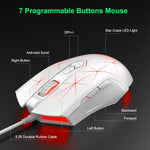 AJAZZ AJ52 Star Version USB Wired Gaming Mouse 2500DPl Optical Mice with RGB Breathing Lights for Gamer Computer