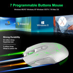 AJAZZ AJ52 Star Version USB Wired Gaming Mouse 2500DPl Optical Mice with RGB Breathing Lights for Gamer Computer