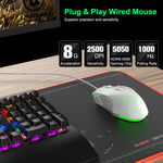 AJAZZ AJ52 Star Version USB Wired Gaming Mouse 2500DPl Optical Mice with RGB Breathing Lights for Gamer Computer