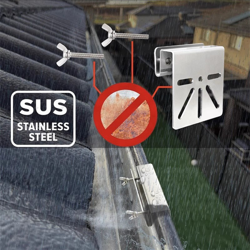 180 Degree Rotation CCTV Camera Holder Bracket Stainless Steel Gutter Mount Stand