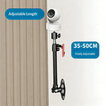 360 Degree Rotation Security Camera Holder Mount 35-50cm Carbon Steel Telescopic Arm Bracket