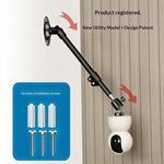 360 Degree Rotation Security Camera Holder Mount 35-50cm Carbon Steel Telescopic Arm Bracket