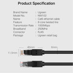 UGREEN 20164 Ethernet Cable Eight-Core 1000Mbps Cat6 Network LAN Cord UTP Gigabit Networking Cable 10m