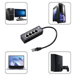 1 to 4 RJ45 Network Expansion Adapter LAN Ethernet Male to Female Networking Splitter