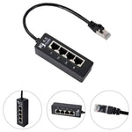 1 to 4 RJ45 Network Expansion Adapter LAN Ethernet Male to Female Networking Splitter