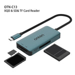 ONTEN C13 Typ-C Kortläsare Dataläsning för SD+XQD+TF-kort