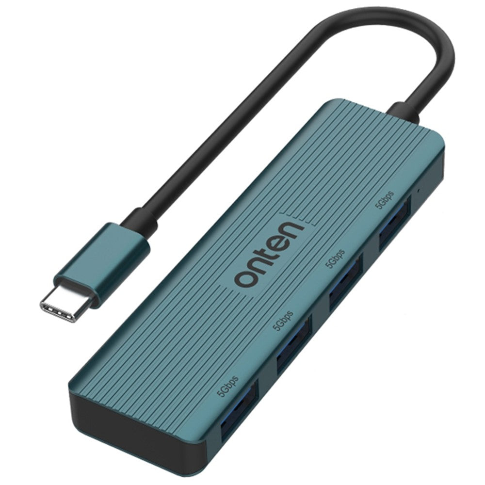 ONTEN UC621 15cm kabel Type-C til 4xUSB3.2 Gen1-porte USB-hub-splitter laptop-telefonadapter